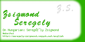 zsigmond seregely business card